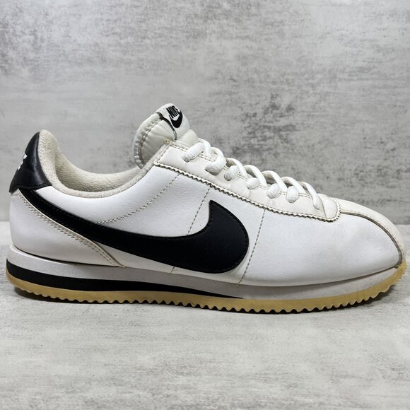 Nike Cortez Basic Leather Sneakers - Men\'s Size 8 - White Black main image 5